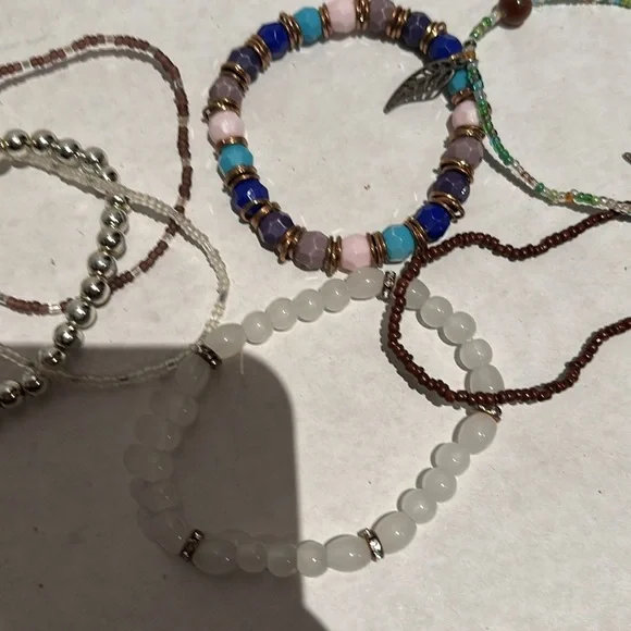 Multicolor Beaded Bracelet Stack - Picture 3 of 11